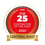 AMP Outdoor lighting award for Top 25 Contractor of the Year, Authorized AMP Pro Installer.